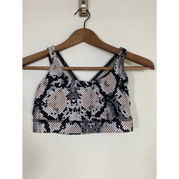 Lululemon Free to Be Wild Bra – Snakeskin Print & Polka Dot Straps, Size 4 - Picture 1 of 5
